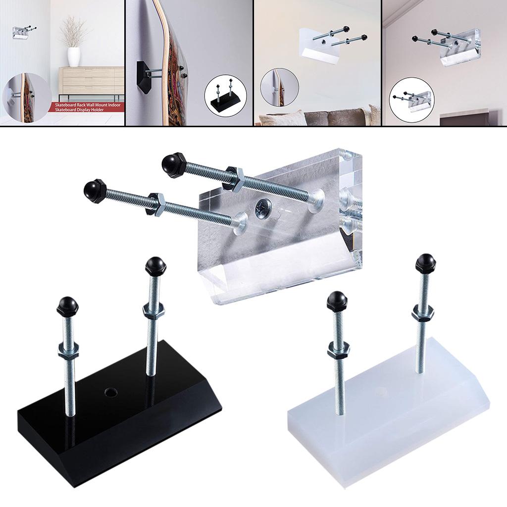 Skateboard Wall Hanger, Floating, Acrylic, Luxury, Wall Mount Storage Holder