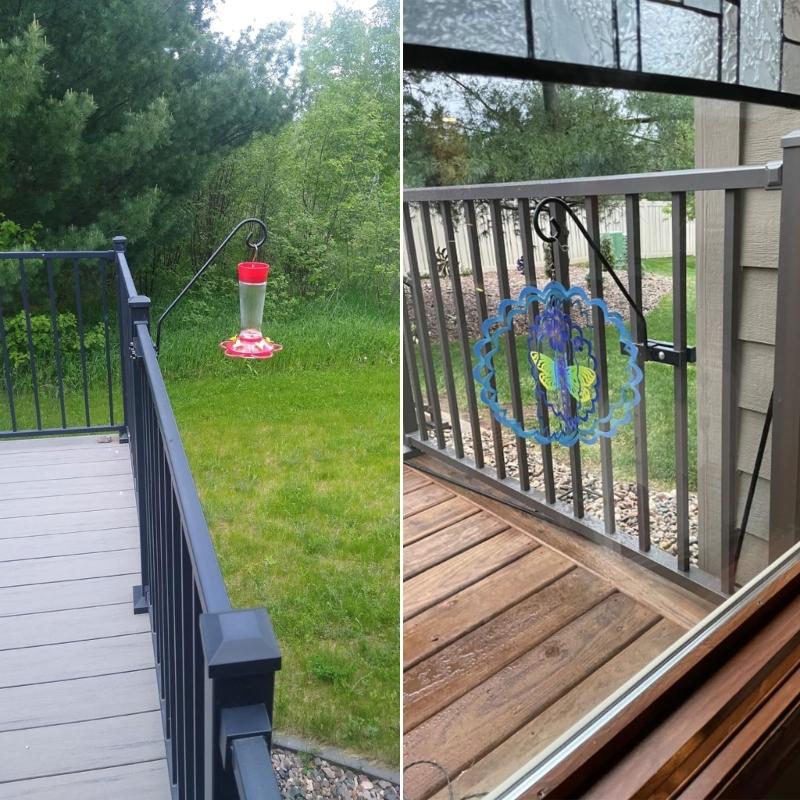 Zábradlí na terase Závěs na rostliny Pevný Hák na plotovou terasu Dekorativní Hák Závěs pro zavěšení rostlin Krmítka pro ptáky