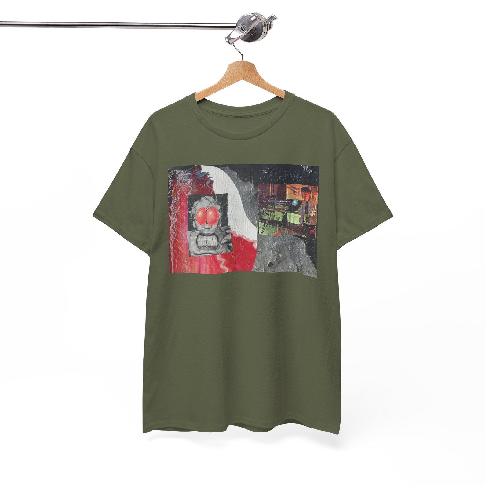 Experimental Mind Collage T-Shirt | Surreal Science Art Tee | Vintage Lab Psychedelic Graphic Shirt | Retro Psychology Collage XL