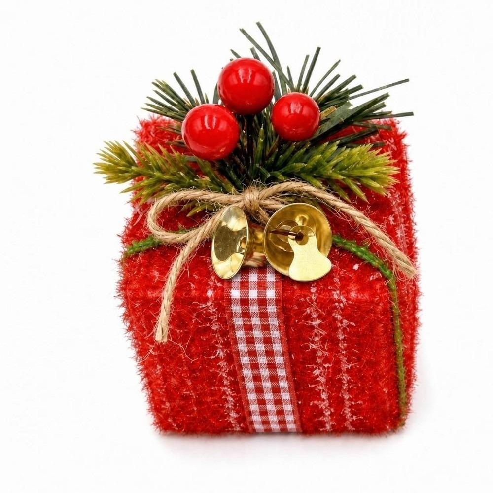 Mini Christmas Gift Box Ornament Artificial Hanging Gift Pendant Holiday Festive