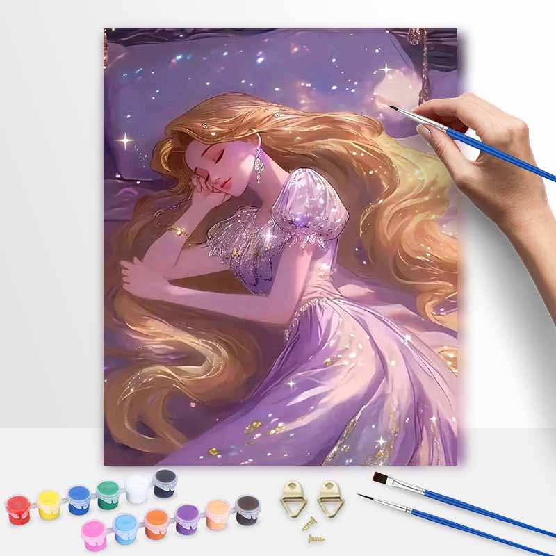 Disney animation digital oil painting Rapunzel diy handpainted coloring painting home decoration wall art gift for bedroom living room
