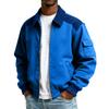 Men's Solid Color Pocket Zipper Jacket Men's Sports Large Size Casual Jacket
