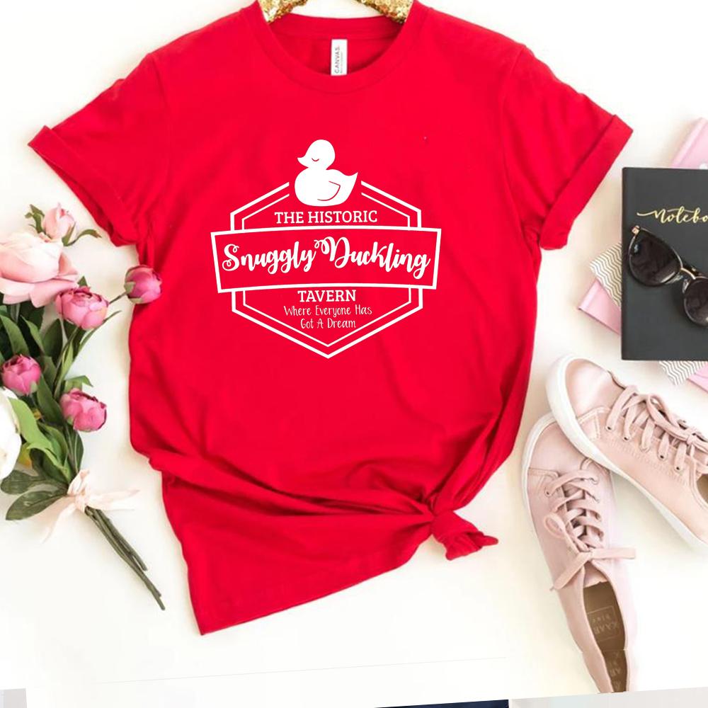Snuggly Duckling Tavern TShirt Tangled Rapunzel Shirt Tangled Tees for Vacation Vintage Short Sleeve Summer Tee Kawaii Tops