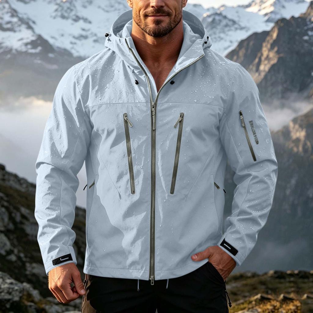 Men's Hooded Jacket with Versatile for Spring and Casual Outdoor Wear