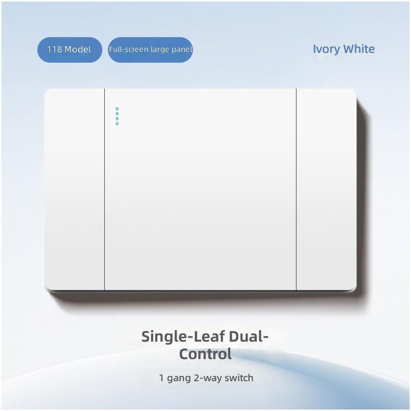 Type 118 3-Pin Plug British Standard PC USB Wall Socket with Touch Panel Durable Power Switch Socket