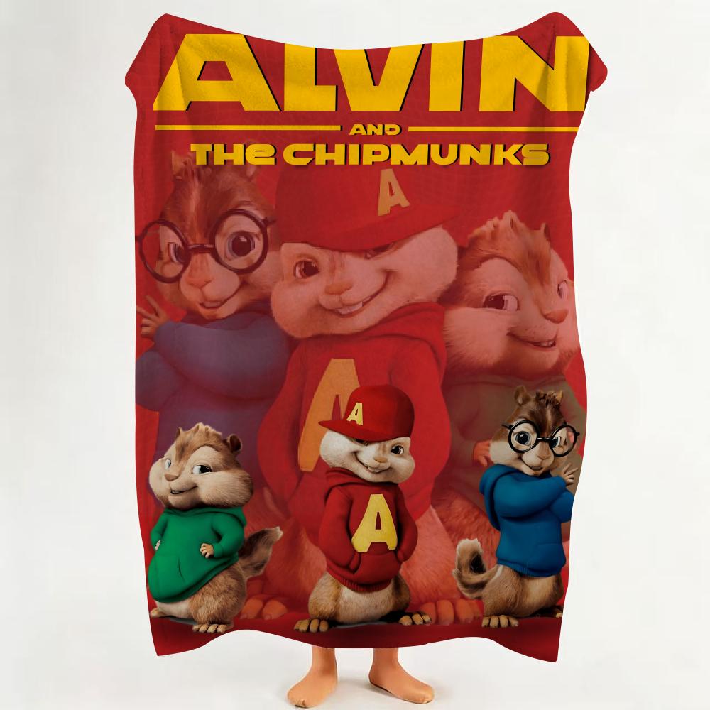 Movie A Alvin A And T The C Chipmunks Throw Flannel Throw Blanket Suitable for Sofa,Living Room,Bedroom