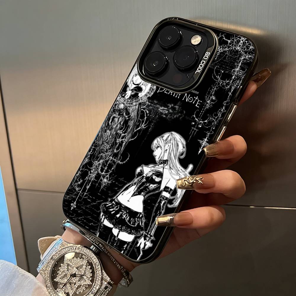 D-Death- Note- Classic Anime For iPhone 17 16 15 14 13 12 11 Pro Max XS 17 Air Silicone Colored Silver Bumper Cover
