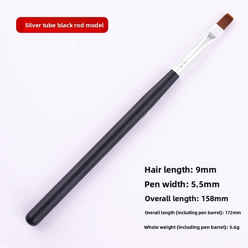 Nail Art Canned Glue Brush Wooden Rod Flat Head Nail Art Polish Brush Pen Nail Tool