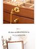 Solid Wood Jewelry Box: High-End Large Capacity for Earrings, Rings, Necklaces - Exquisite Ancient Style for Newlyweds