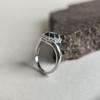 Серебряное кольцо с сапфиром nano 1.388ct, вес изделия 3,21 гр (2188865)