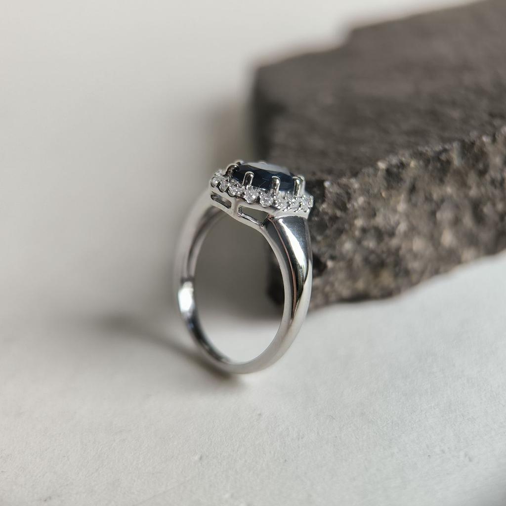 Серебряное кольцо с сапфиром nano 1.388ct, вес изделия 3,21 гр (2188865)