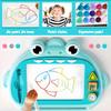 Cute Dinosaur Magnetic Drawing Board for Toddlers, 4-Color Erasable Doodle Pad with Stamps, Educational Toy for Kids