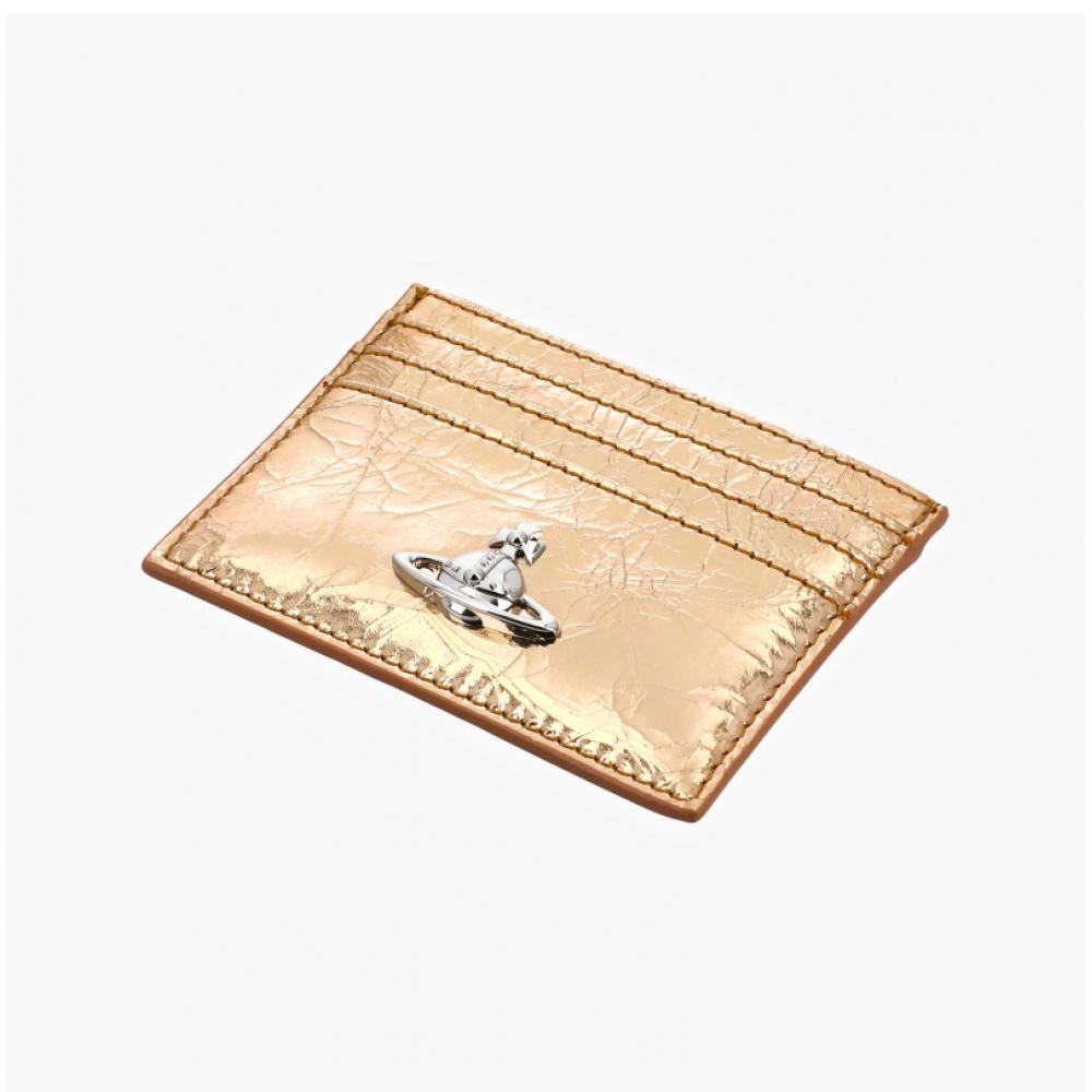 Vivienne Westwood 54030004w L00a7 R401 Metallic Crinkle Card Holder