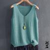 Spring/Summer Women's Knitted Ice Silk Sleeveless T-shirt New Style Strap Tank Top with Undercover