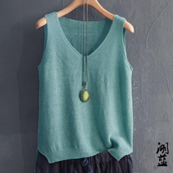 Spring/Summer Women's Knitted Ice Silk Sleeveless T-shirt New Style Strap Tank Top with Undercover