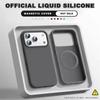 Wrist Strap Magnetic Phone Case For iPhone 16E 14 15 Plus 12 13 16 17 Pro Max Air Magsafe Liquid Silicone Lanyard Cover