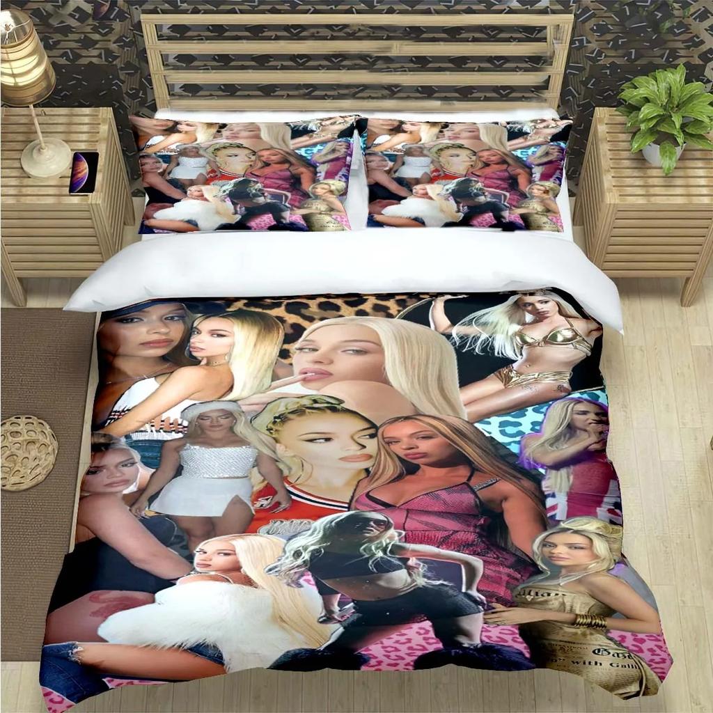 3D Print Fashion Spain Hot Female Singer B-bad G-Gyal Bedding Set Soft Comforter Cover With 1/2pcs Pillow Shams For Kids Adults