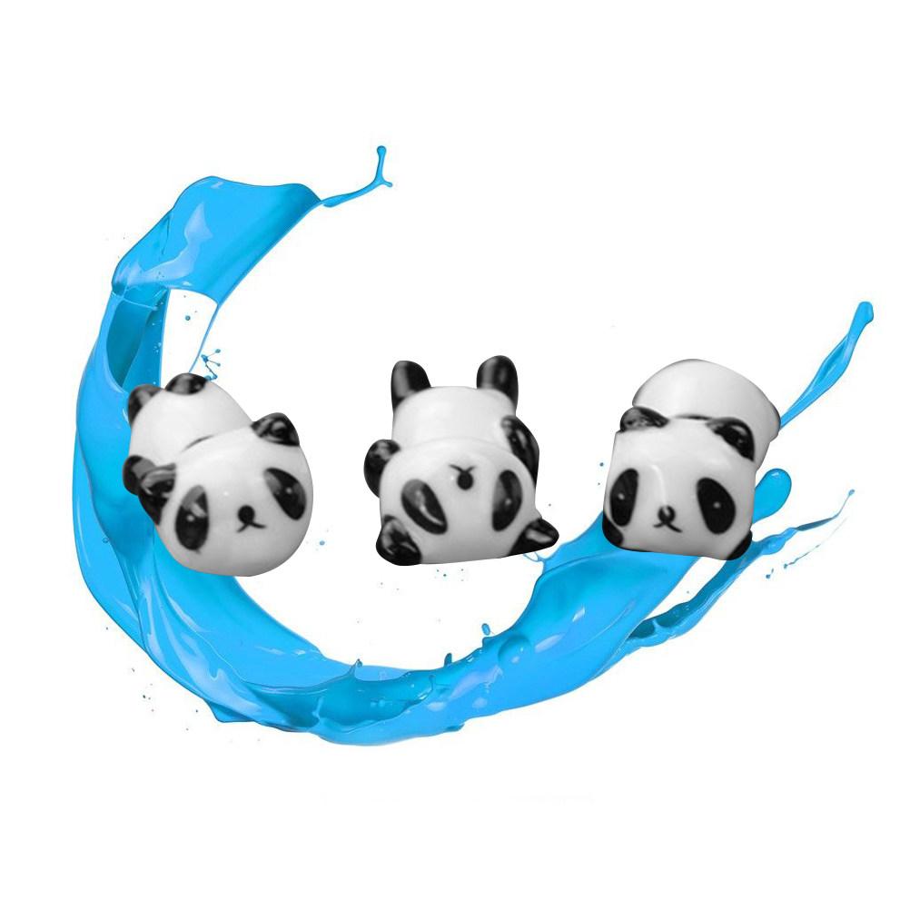3Pcs Cute Panda Chopstick Pillow Ceramic Holder for Table Organization Animal Themed Kitchen Dining Decorative Accessory