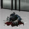 3D Floor Stickers Halloween Floor Sticker 3D Horror Hand Decal Home Decoration For Indoor Outdoor Holiday Gathering Bathroom