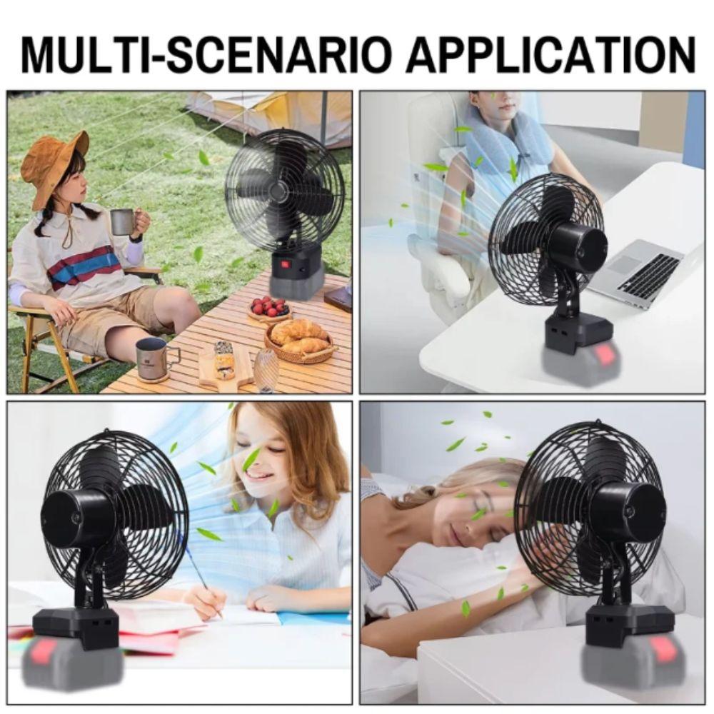 Wireless Design Rechargeable Fan Metal Construction Strong Wind Fan High Power Fan  Office Use