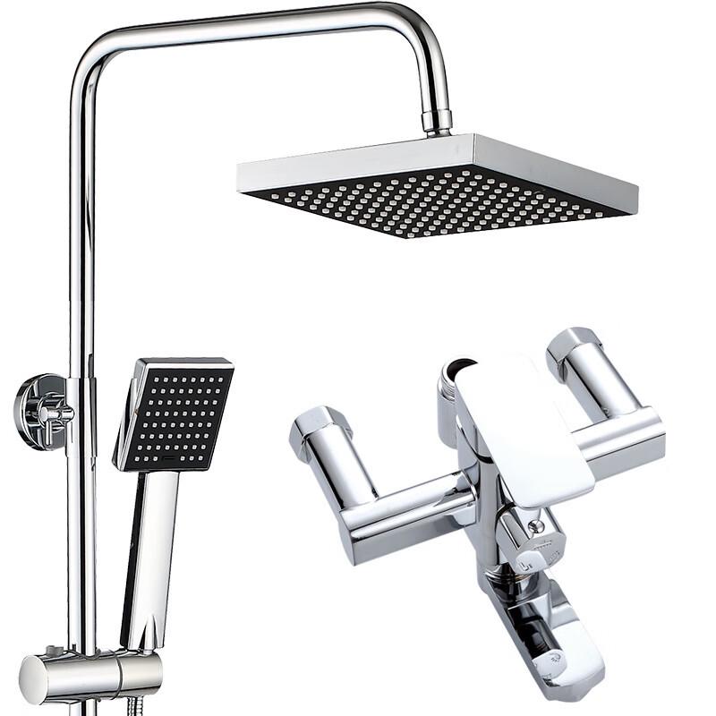 TLXT Adjustable 3-Function Square Shower Set