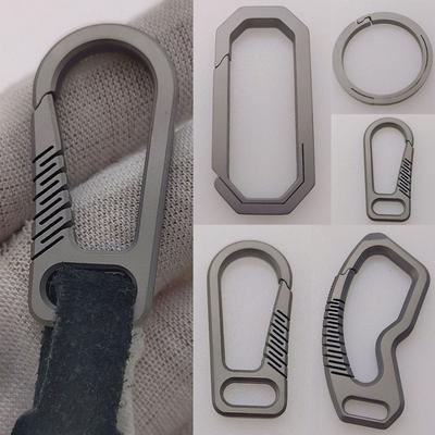 New Real Key Rings Titanium Alloy Super Lightweight Keychains Buckle Man Car Keychain Male Creativity Gift