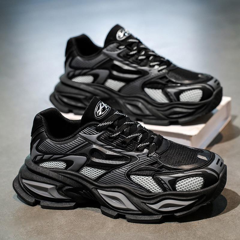 Men's shoes autumn new breathable shoes men's sports shoes trend versatile thick-soled heightening casual running shoes