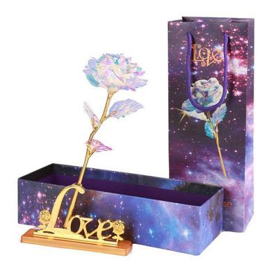 Романтична кришталева троянда Galaxy Rose з подарунковою коробкою