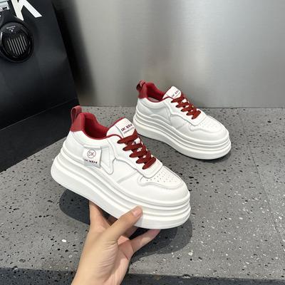 Autumn New Thick-soled Heightening Board Shoes Women's Muffin Soles Small Casual Breathable Versatile Little White Shoes