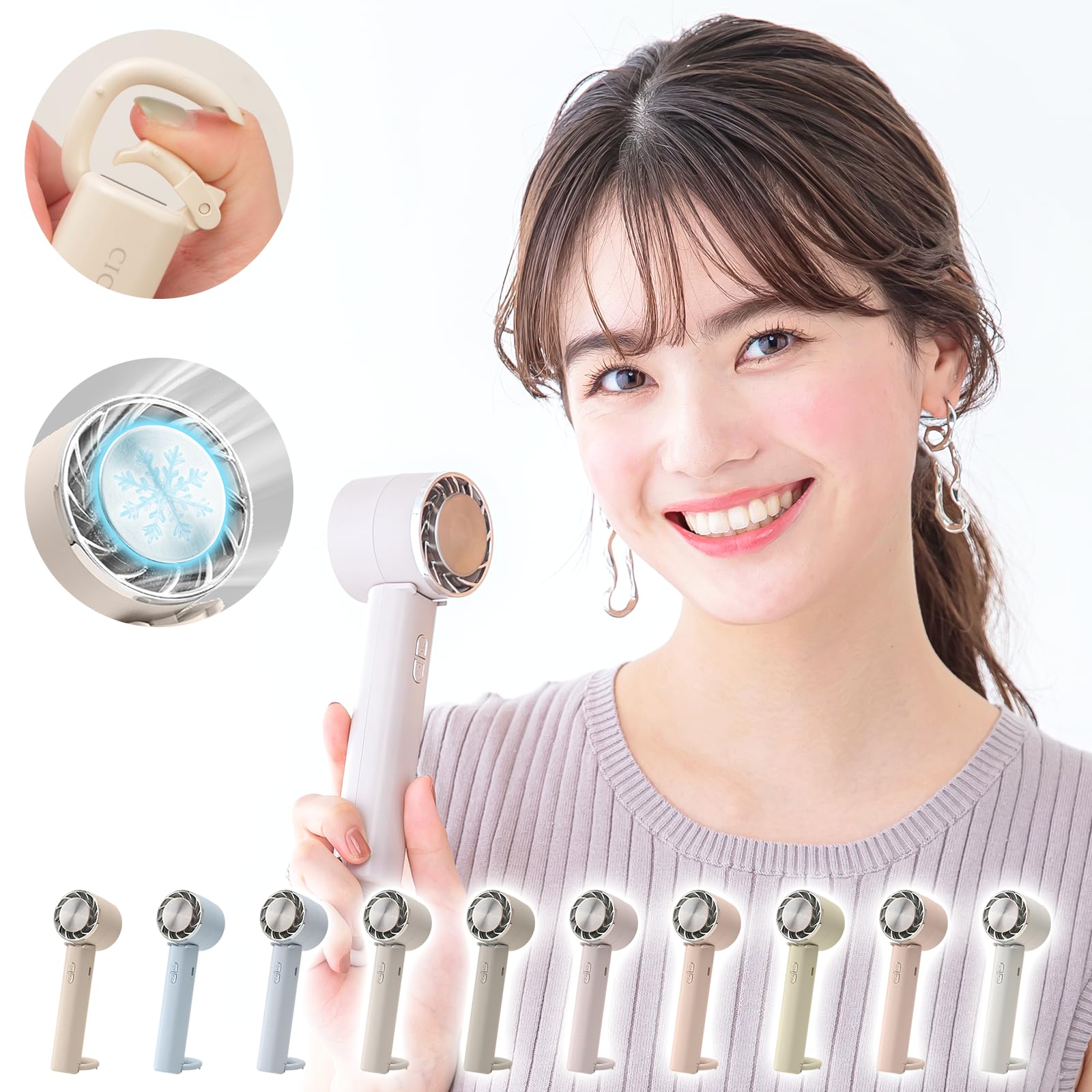 

Cicibella Portable Fan with Cooling Portable USB Strong 3 Speed Mini Portable Cool to the Heat Desktop Fan Plate, Fan, Rechargeable, Quiet, Wind,