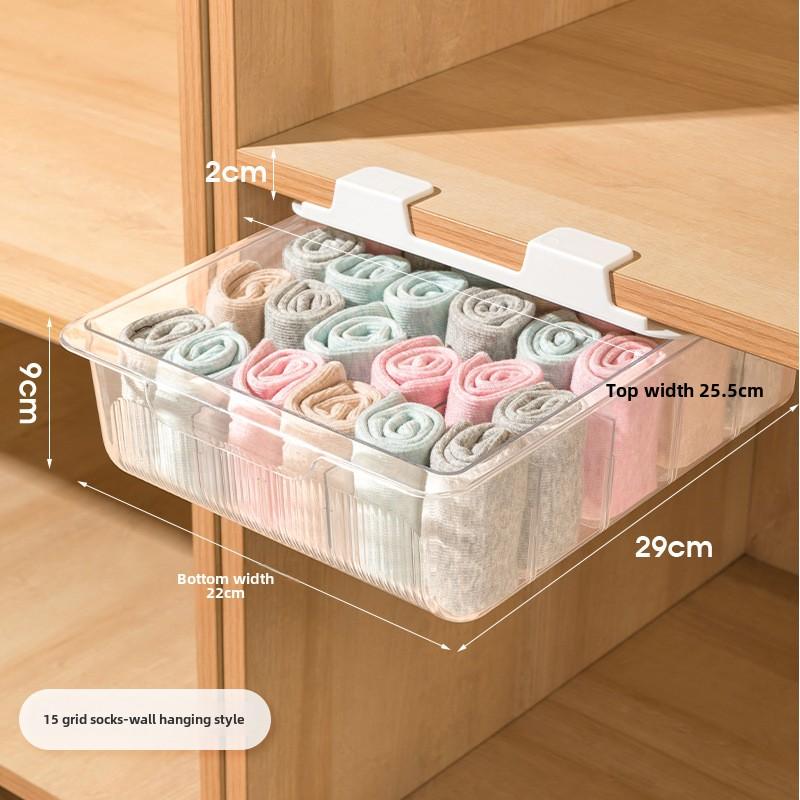 

Прозрачный ящик для хранения нижнего белья, нижнего белья, носков, органайзера, ящика, бытовой одежды, гардероба, многослойности, артефакта, разделителя, корзины