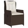 VidaXL Ensemble à manger de jardin 5 pcs et coussins marron poly rotin 3262843