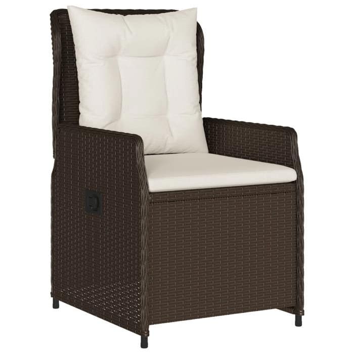 VidaXL Ensemble à manger de jardin 5 pcs et coussins marron poly rotin 3262843