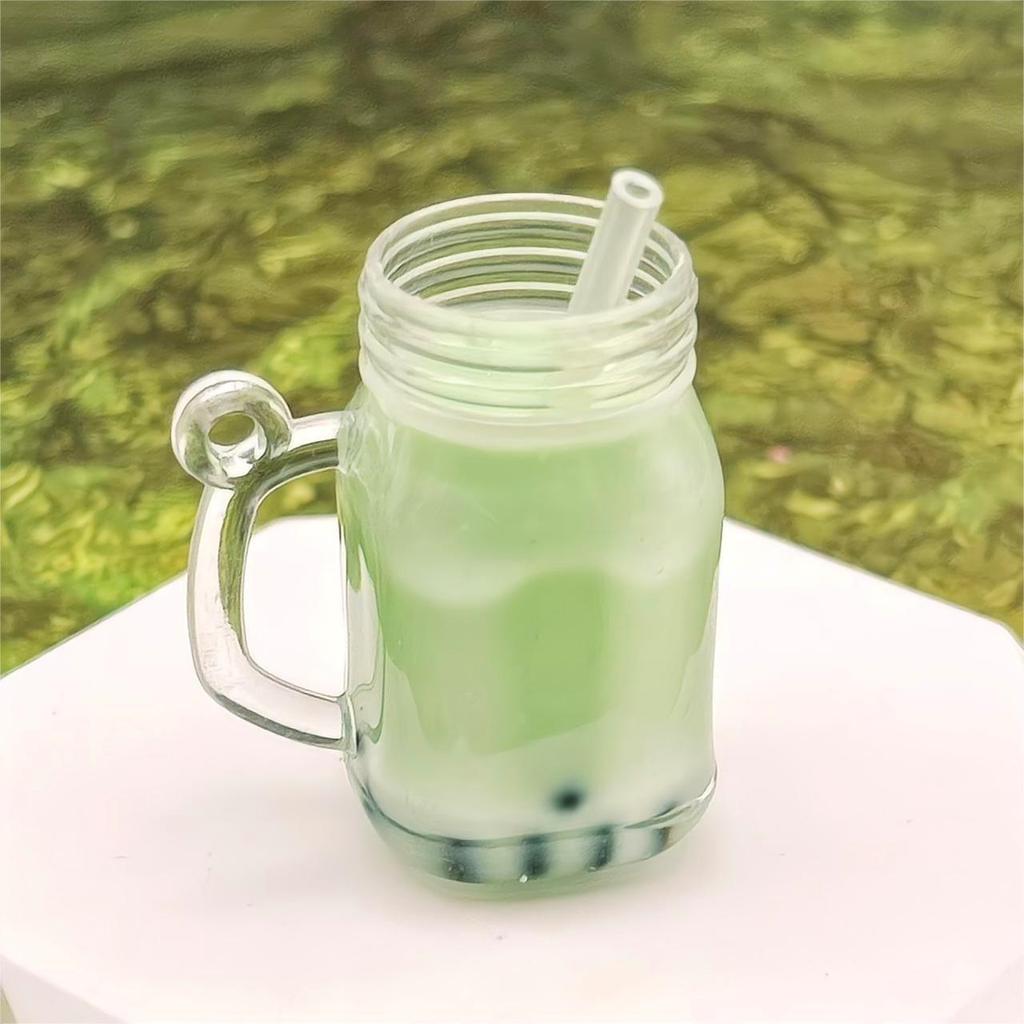 DIY Einmachglas Milchtee Macaron Schlüsselanhänger & Federmäppchen Anhänger