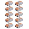 10Pcs Compact Wire Connectors Lever Nut Terminal Block SPL‑4 Quick Connect Splice Type