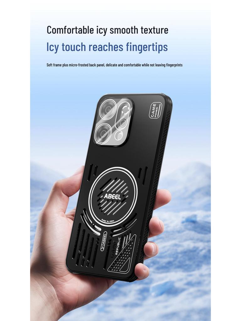 OPPO Reno14 Pro Ice Aluminum Magnetic Protective Phone Case with Heat Dissipation and Drop-Proof Design
