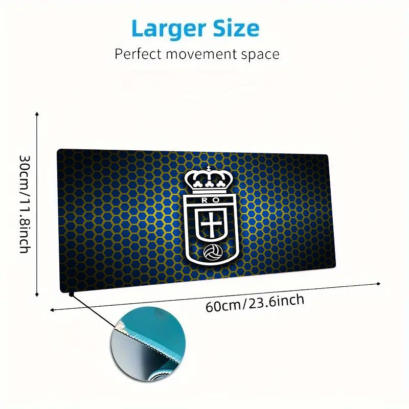 Real Oviedo Color Mouse Pad Large Gaming Table Cushion Non-slip Laptop Tablet Big Mousepad XXL Mat Mini PC Playmat With Lock edge