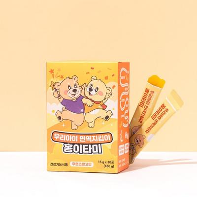 HEDİYE Hongitami Çocuklar Bebek Kırmızı Ginseng Bağışıklık Jöle Çubuk 15g, 30 porsiyon, 1 kutu