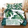 Quilt Duvet Cover Bedding Set Pillowcase Linens Green Plant 3D Queen King Size Double Bed Full Single 220x240 200x200 Bedroom