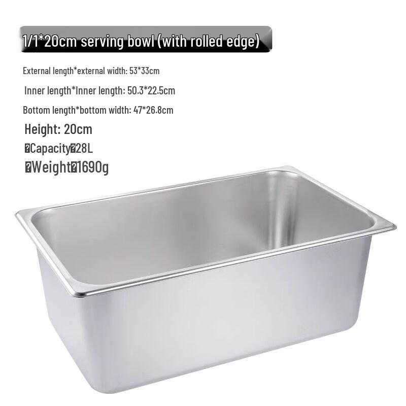 Zhebu Rectangular Stainless Steel Insulated Food Pan with Lid
