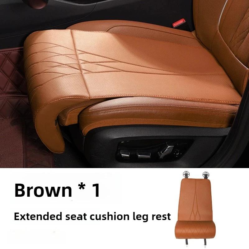 All Season Universal New Car Seat Leg Support Extended Suede Leather Seat Extended Leg Pad for Driver Memory Foam Seat Pad