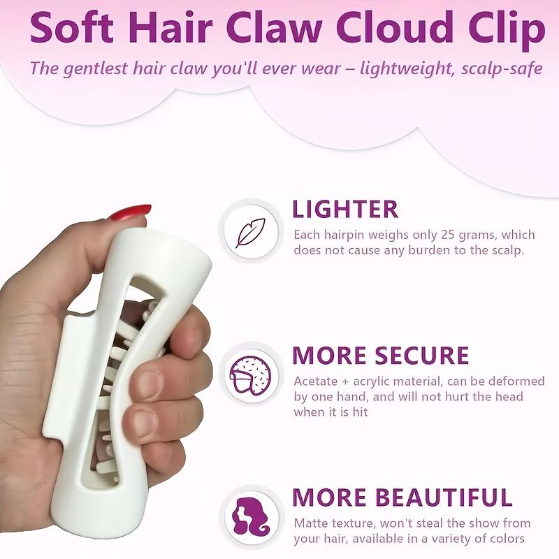 4PCS soft hairpin shark clip hairpin soft anti-collision protection rear head clip hair anti-drop durable grab clip