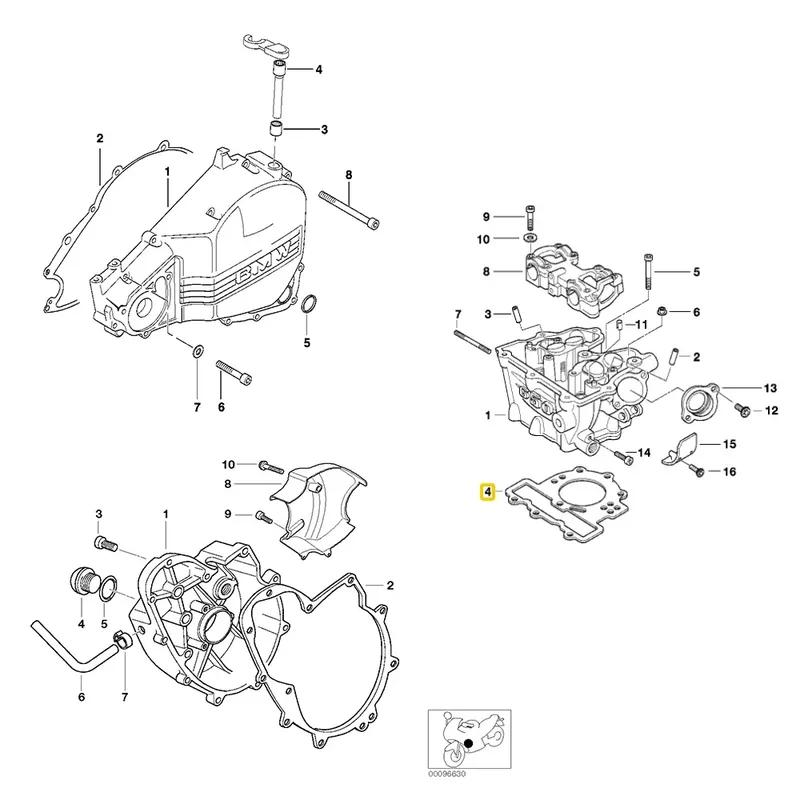 Motorcycle Left Right Engine Housing Generator Clutch Cover Cylinder Head Gasket For BMW G650GS 08-15 Sertao 10-14 G650X 06-09