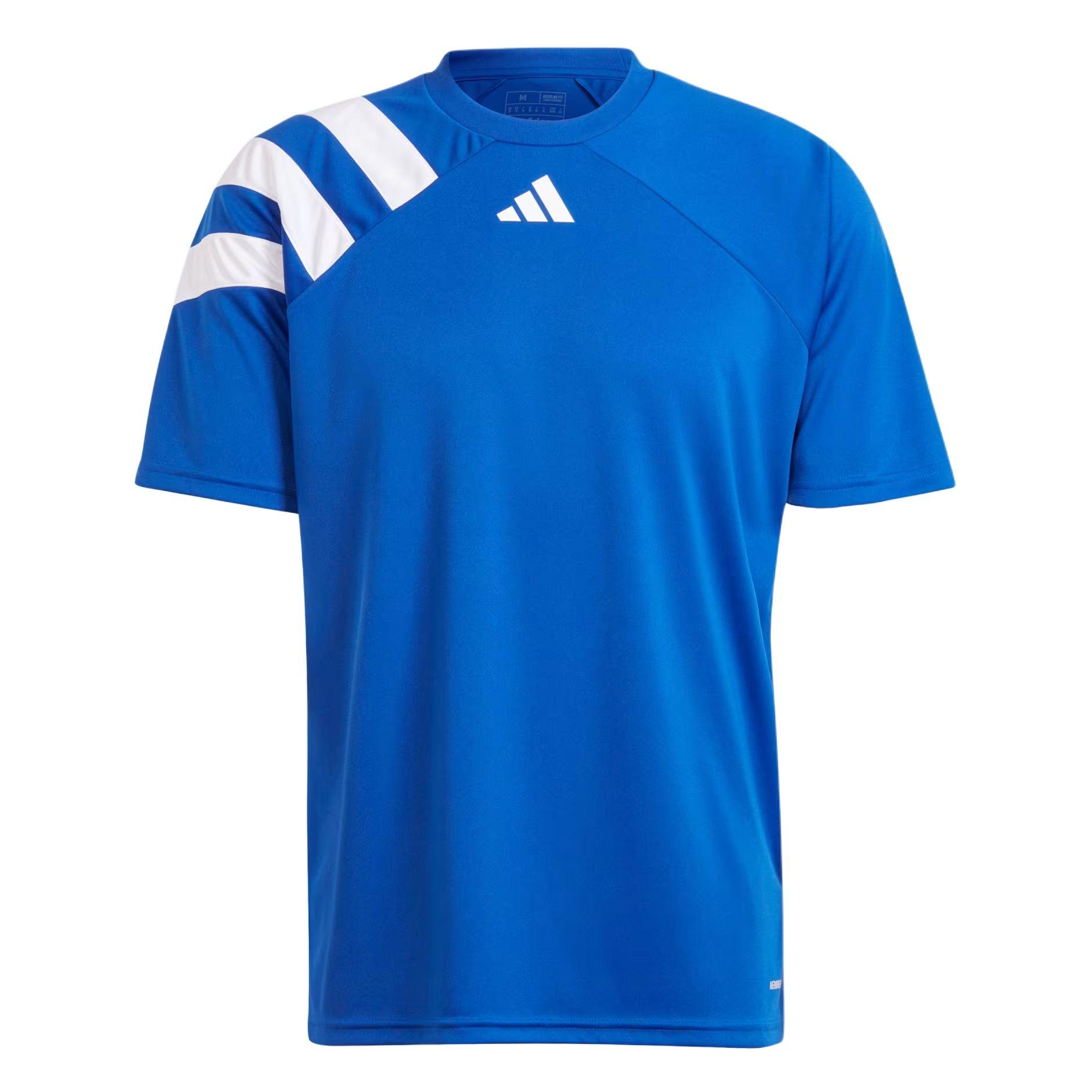 Adidas Fortore23 Jsy Fashion Breathable Logo Casual Short Sleeve T Shirt Men Tops Blue IT5656 M