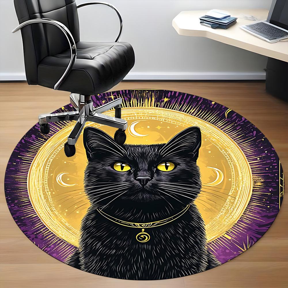 1pc Witchcraft Moonlight Office Round Area Rug, Under Office Chairs Bedroom Living Room Home Decor, Room Deco, Available in Various Sizes