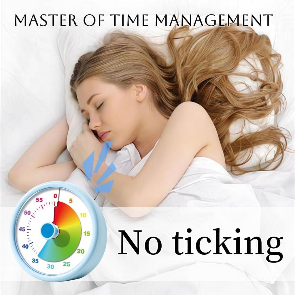 Visual Timer for Kids Adults,60 Minutes Countdown Timer for Classroom, Office, Study, ADHD Tools for Kids Productivity Timer (Blue)