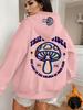 Ladies' Phantom Mushroom Pattern Printed Design Hoodie - Hoodie for Autumn and Winter Seasons