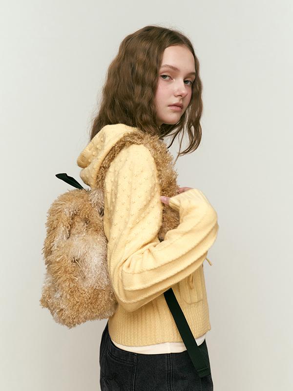 Kirsh Cherry Fur Mini Backpack [Brown]