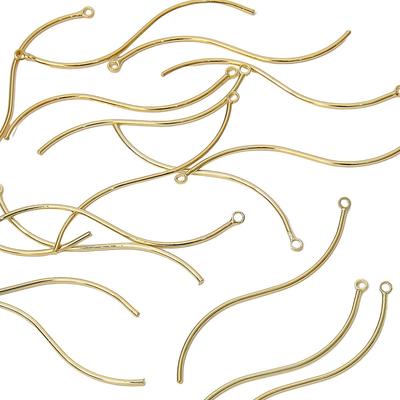 Copper Smooth S Rod Pendant Charm For DIY Earrings Κοσμήματα Κατασκευής Αξεσουάρ χειροτεχνίας