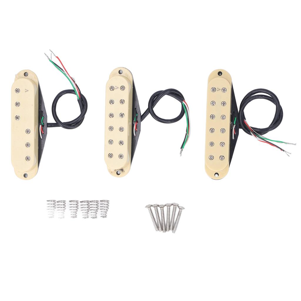 Single Coil Pickup Set 3 Piece Neck Middle Bridge Pickups for Stratocaster Guitar